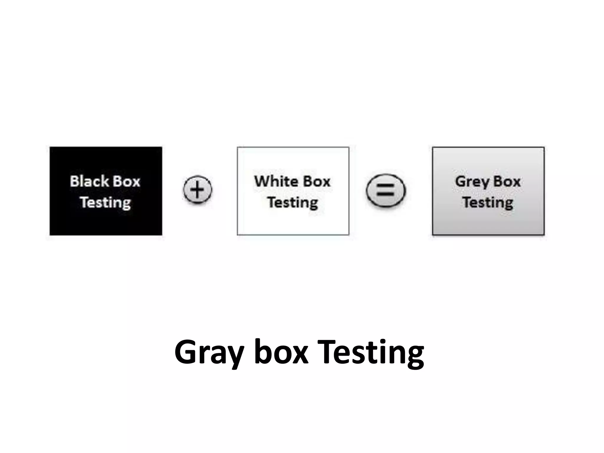 Gray box Testing
 