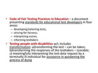 Introduction totestingandassessment | PPTX