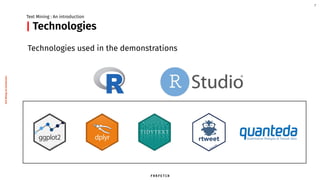 Technologies
Technologies used in the demonstrations
Text Mining : An introduction
7
|
TextMining:Anintroduction
 