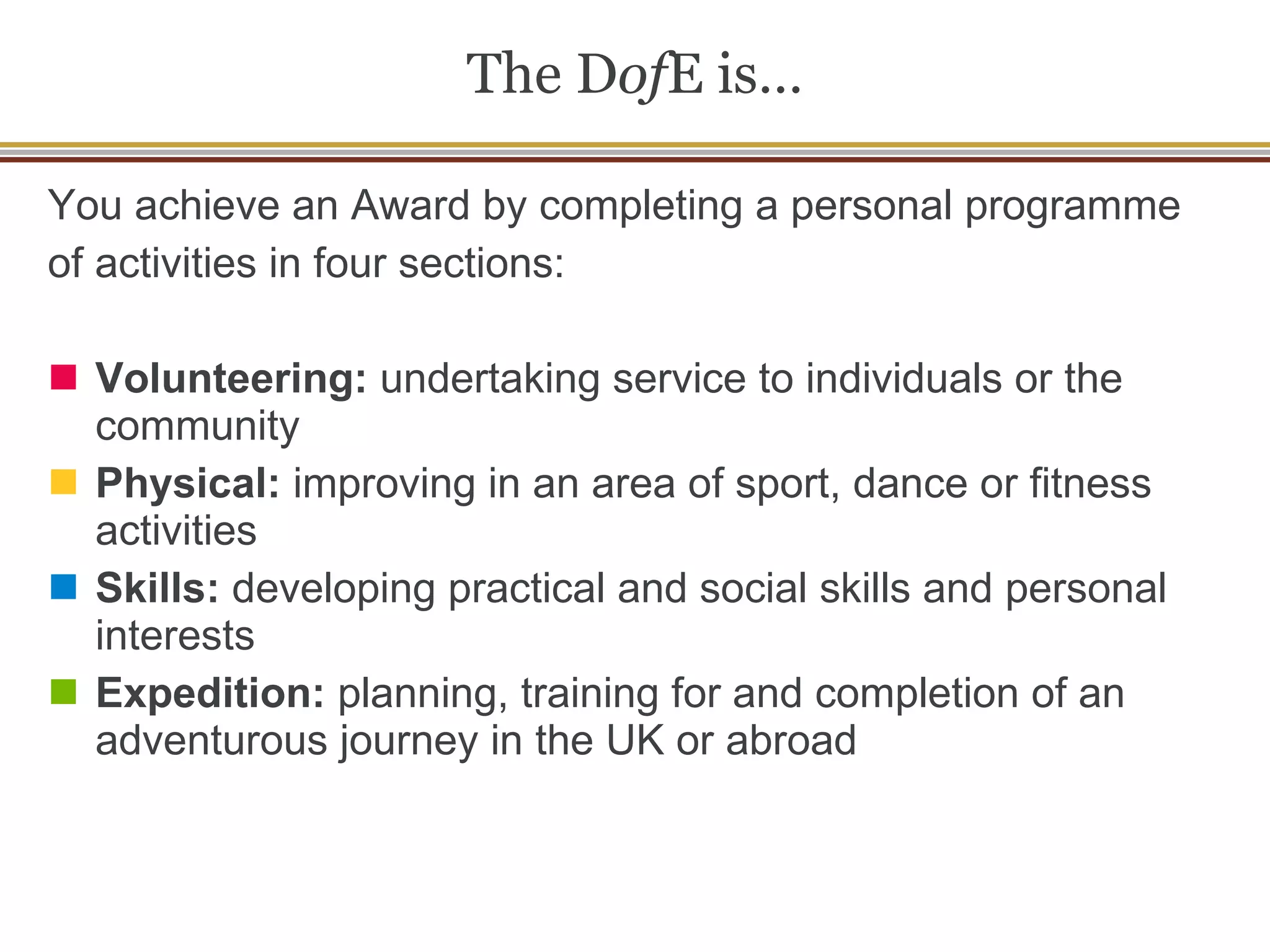 Bronze DofE PPT bronze-dofe-ppt