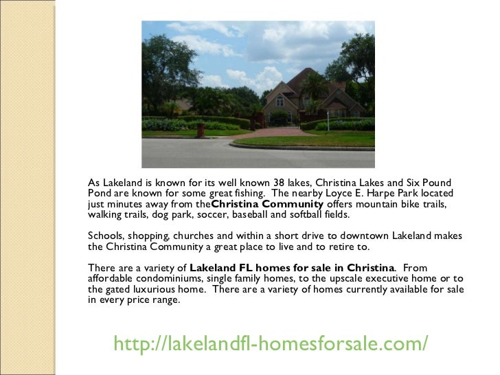 Introduction to the Christina Community of Lakeland FL