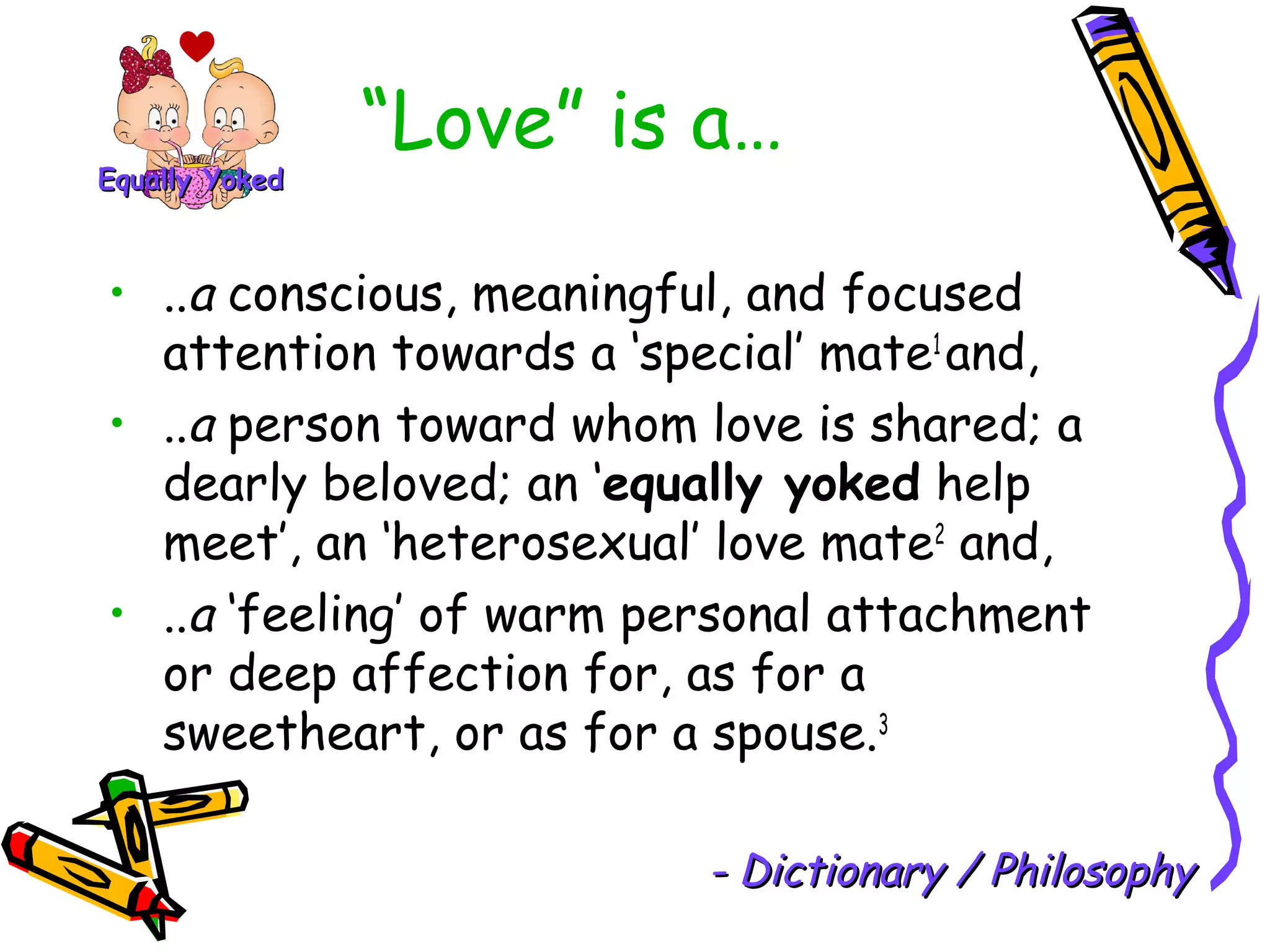 Introduction to the Equally Yoked Coupleship Liberal Arts & Humanit…