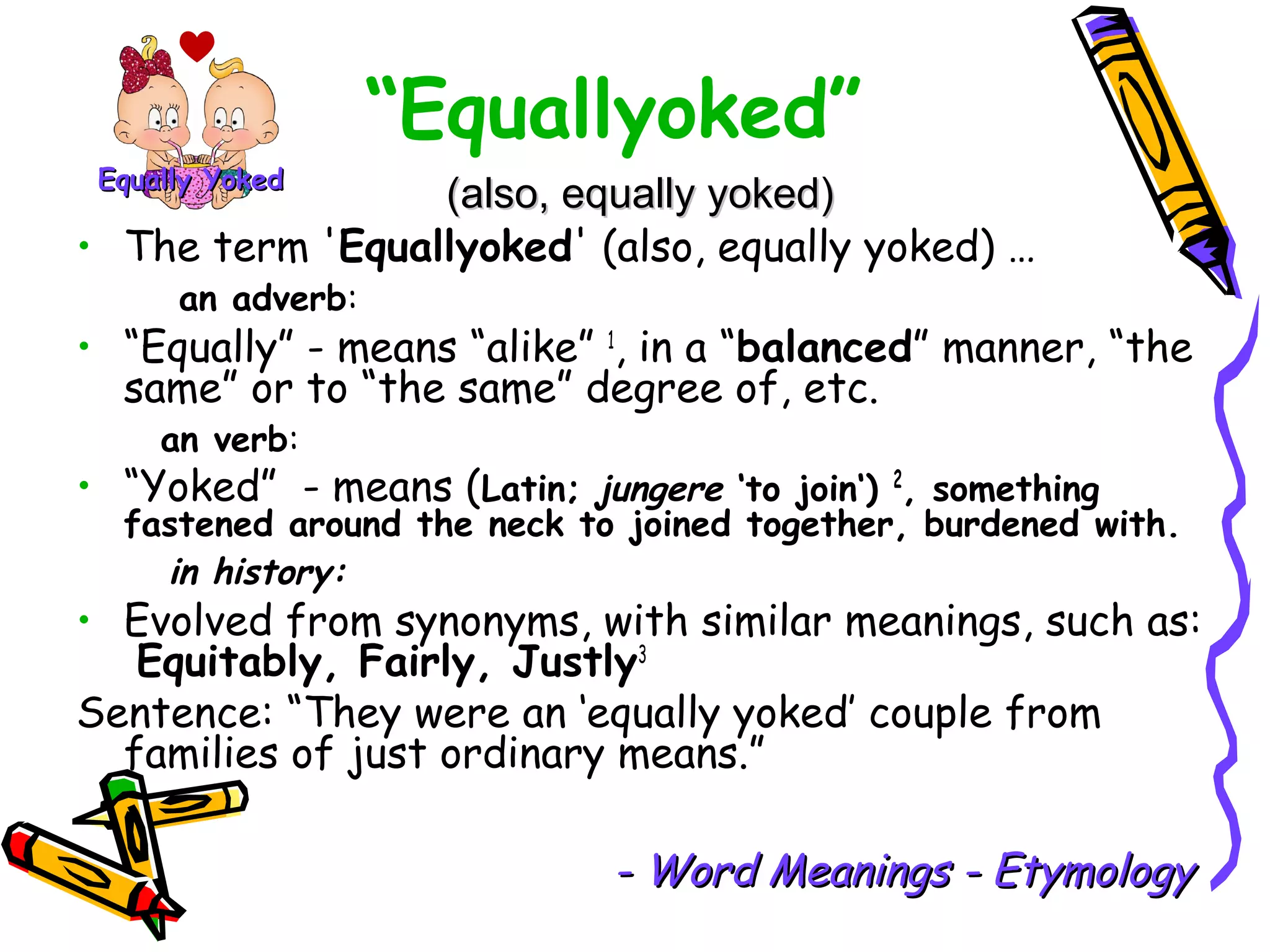 Introduction to the Equally Yoked Coupleship Liberal Arts & Humanit…