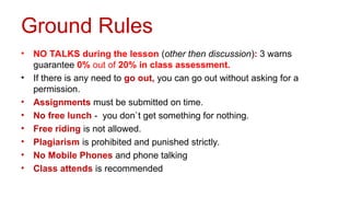 Introduction to the course. Rules and Assessments (3).ppt