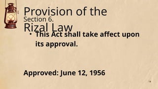 Introduction to THE Course Republic Act 1425 RIZAL LAW.pptx