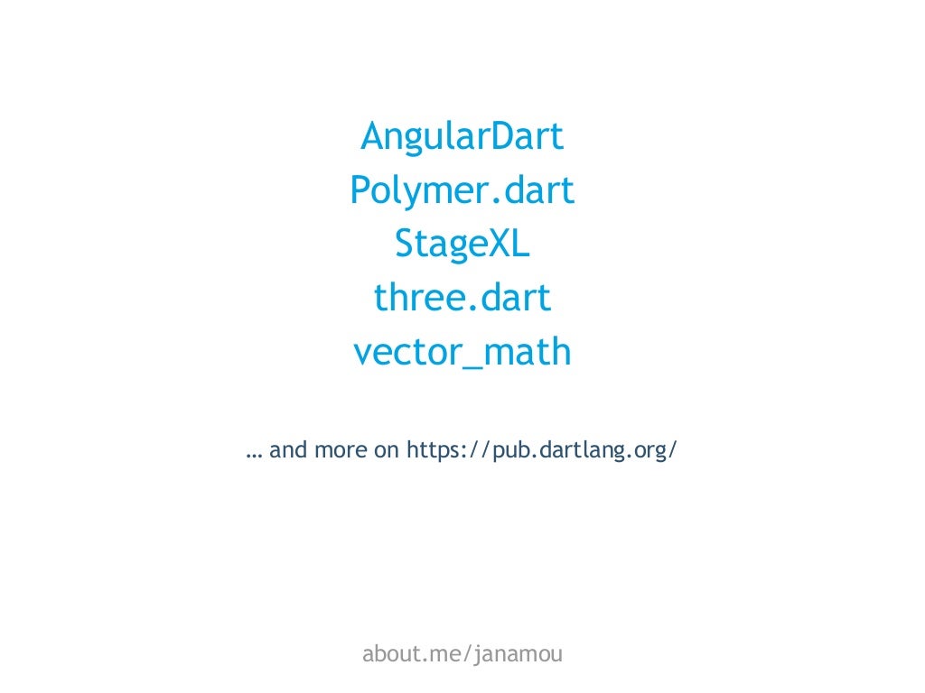 Introduction to the Dart language