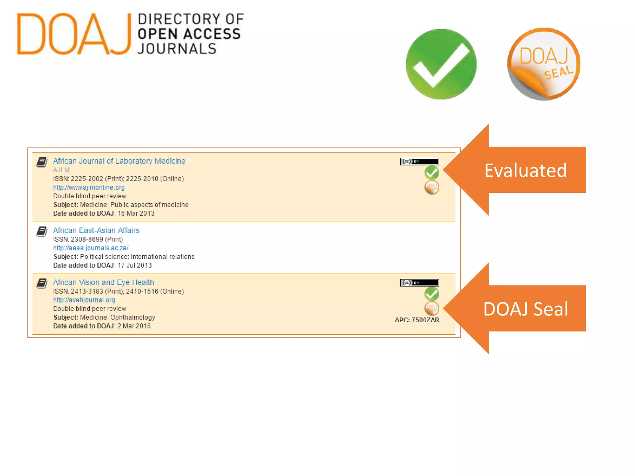 Evaluated
DOAJ Seal
 