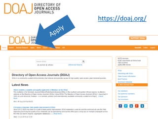 https://doaj.org/
 