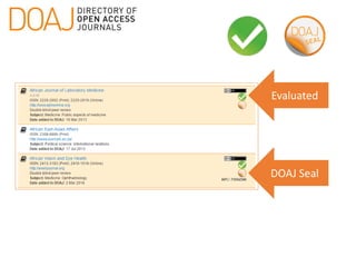 Evaluated
DOAJ Seal
 