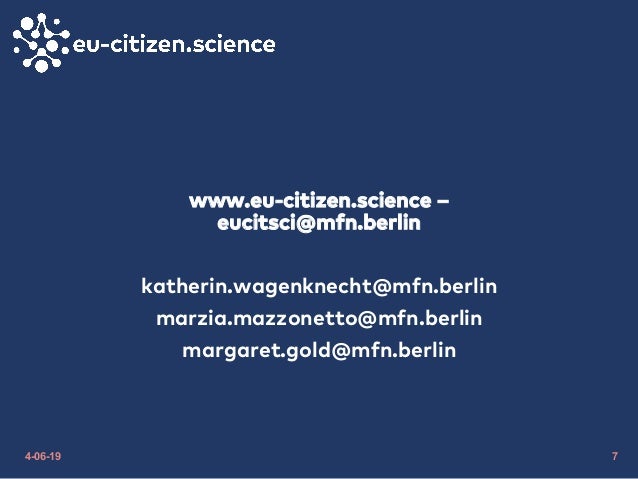 Introduction To The Eu Citizen Science Project