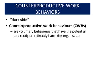 Introduction to the field of organizational behavior | PPTX