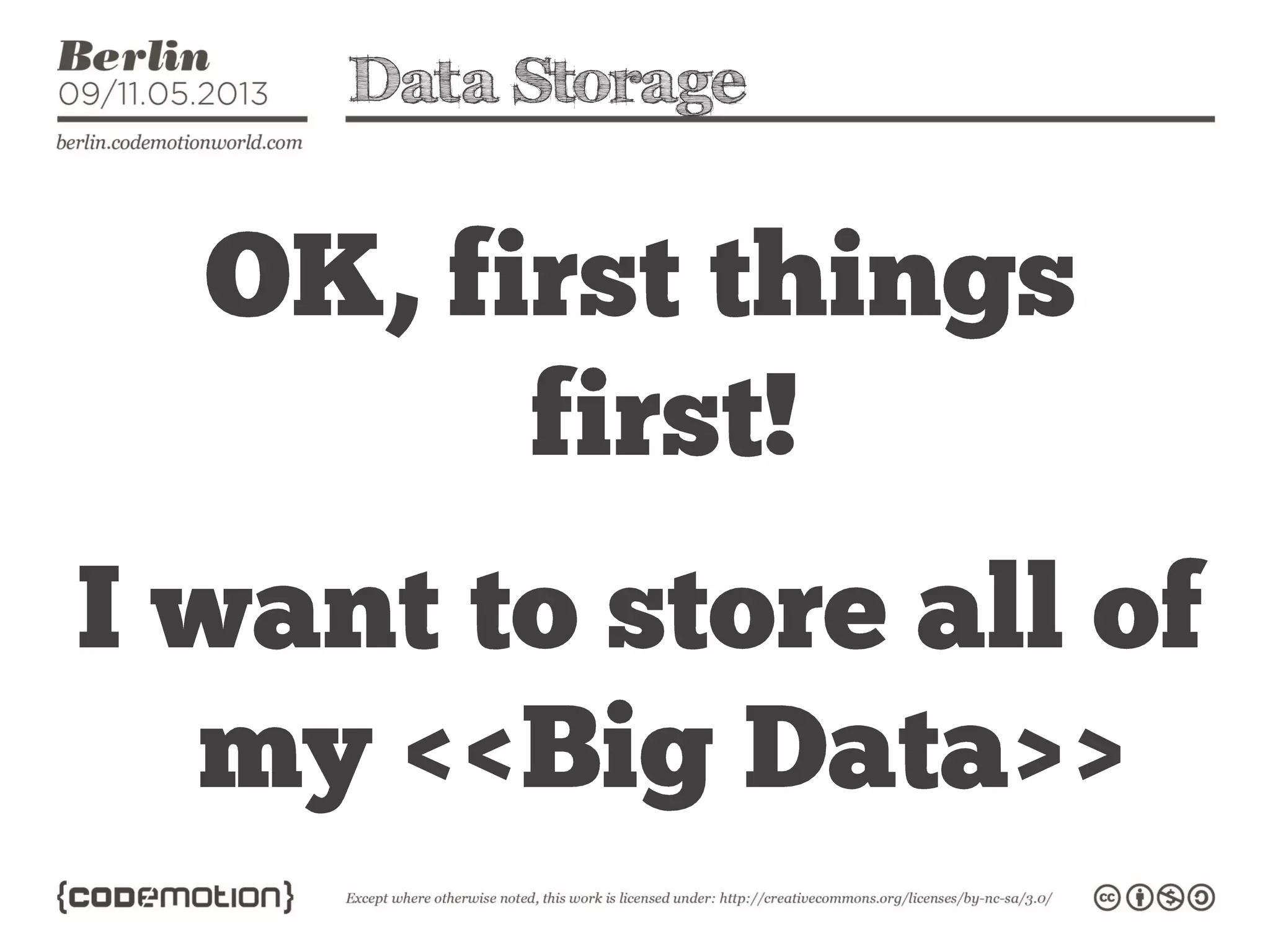 Data Storage
 