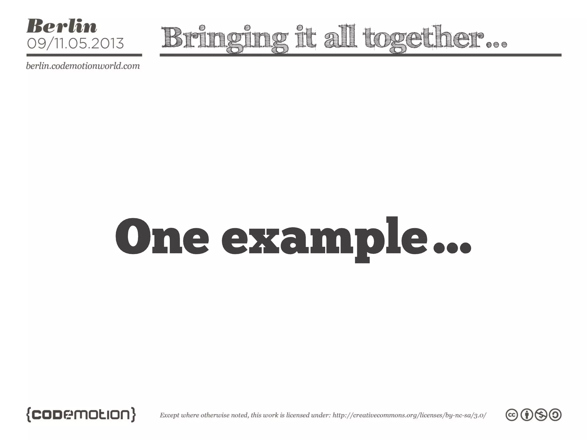 Bringing it all together…
 