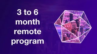 3 to 6
month
remote
program
 