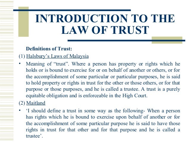 Image result for trust law