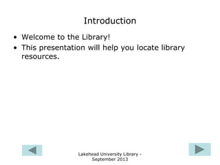 Introduction to the library: Nursing 1450 | PPTX