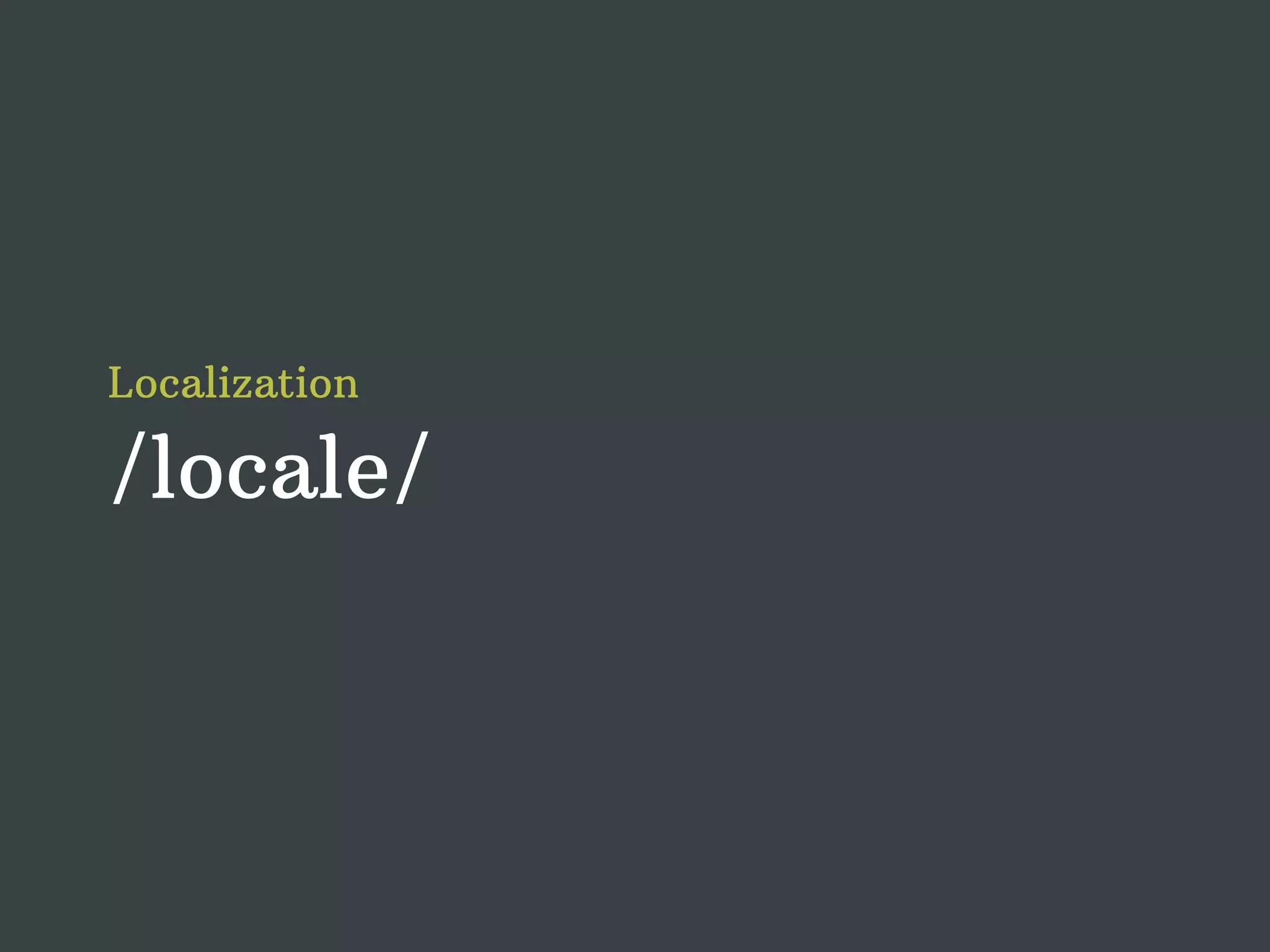 Localization /locale/ 
