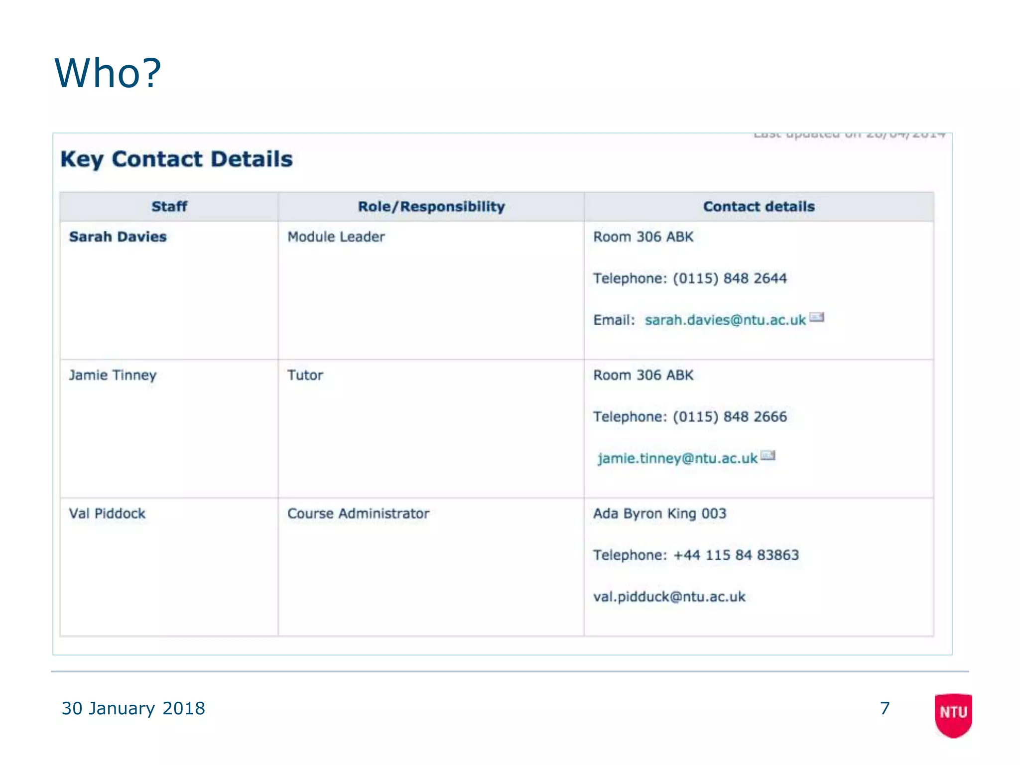 Who?
30 January 2018 7
 