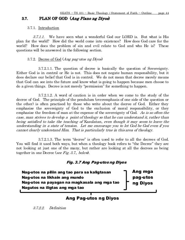 Introduction To Theology May Tagalog