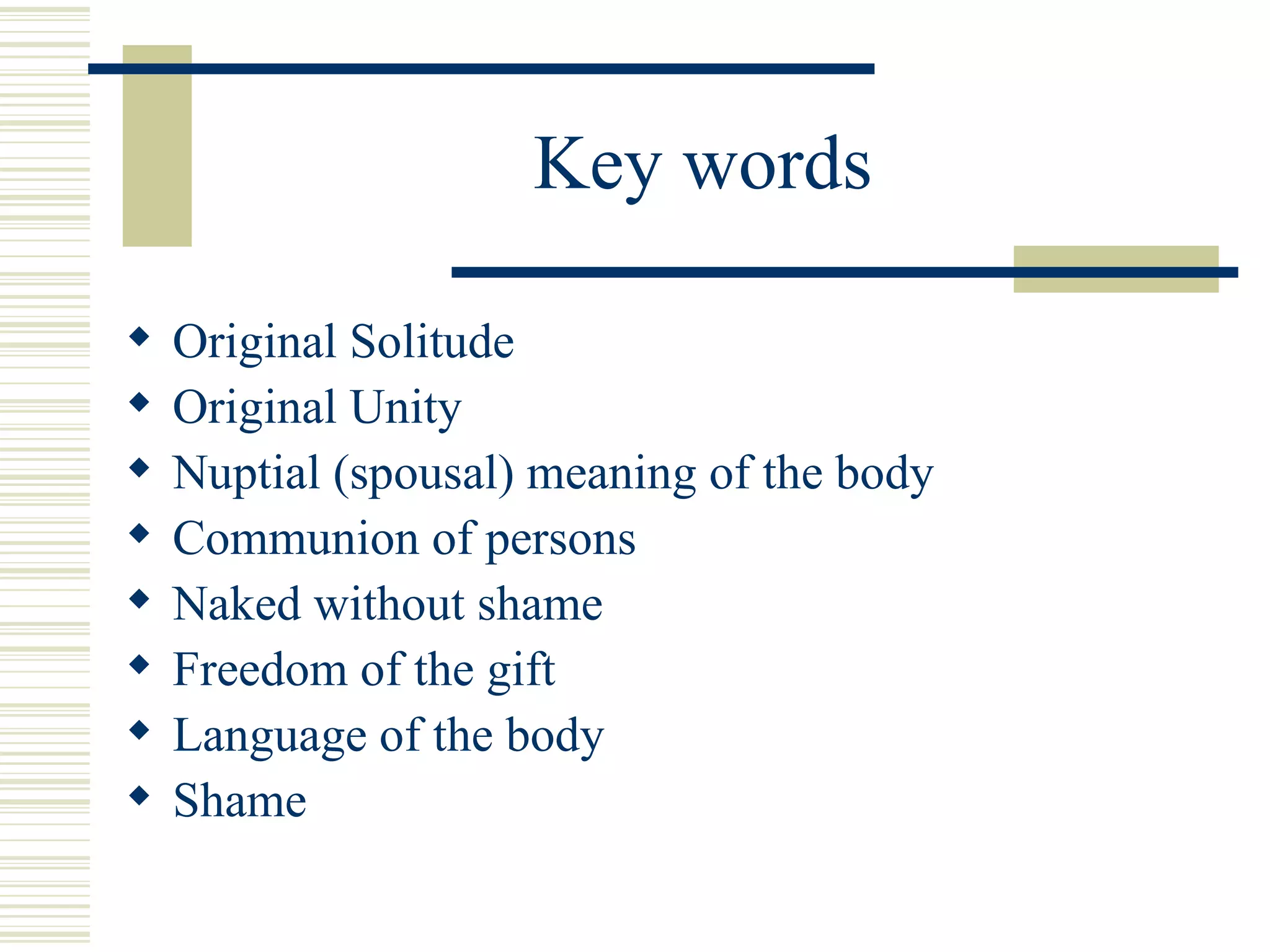 Introduction To Theology Of The Body | PPT