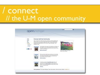 / connect
// the U-M open community
 