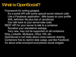 Introduction To The OpenSocial API | PPT image.