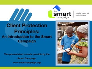 Introduction to the principles of client protection to post | PPT