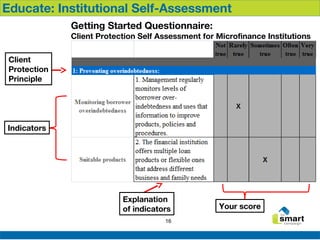 Introduction to the principles of client protection to post | PPT