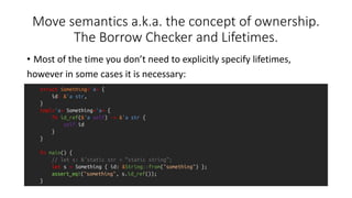 Introduction to the rust programming language | PPT