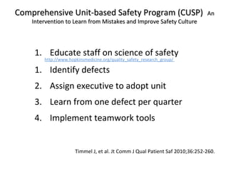 Introduction to the science of improving patient safety | PPT