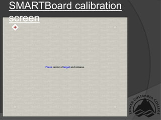 SMARTBoard calibration screen