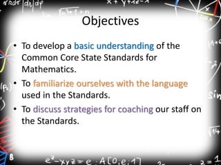 Introduction To The Standards For Mathematical Practice | PPTX