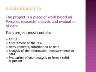 Introduction to the statistics project | PPTX