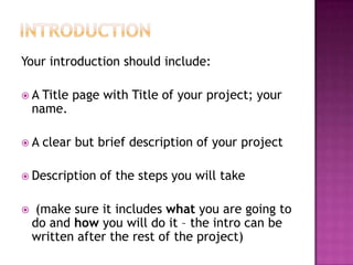 Introduction to the statistics project | PPTX