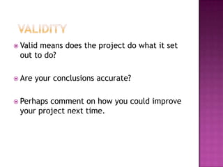 Sample statistics project report image