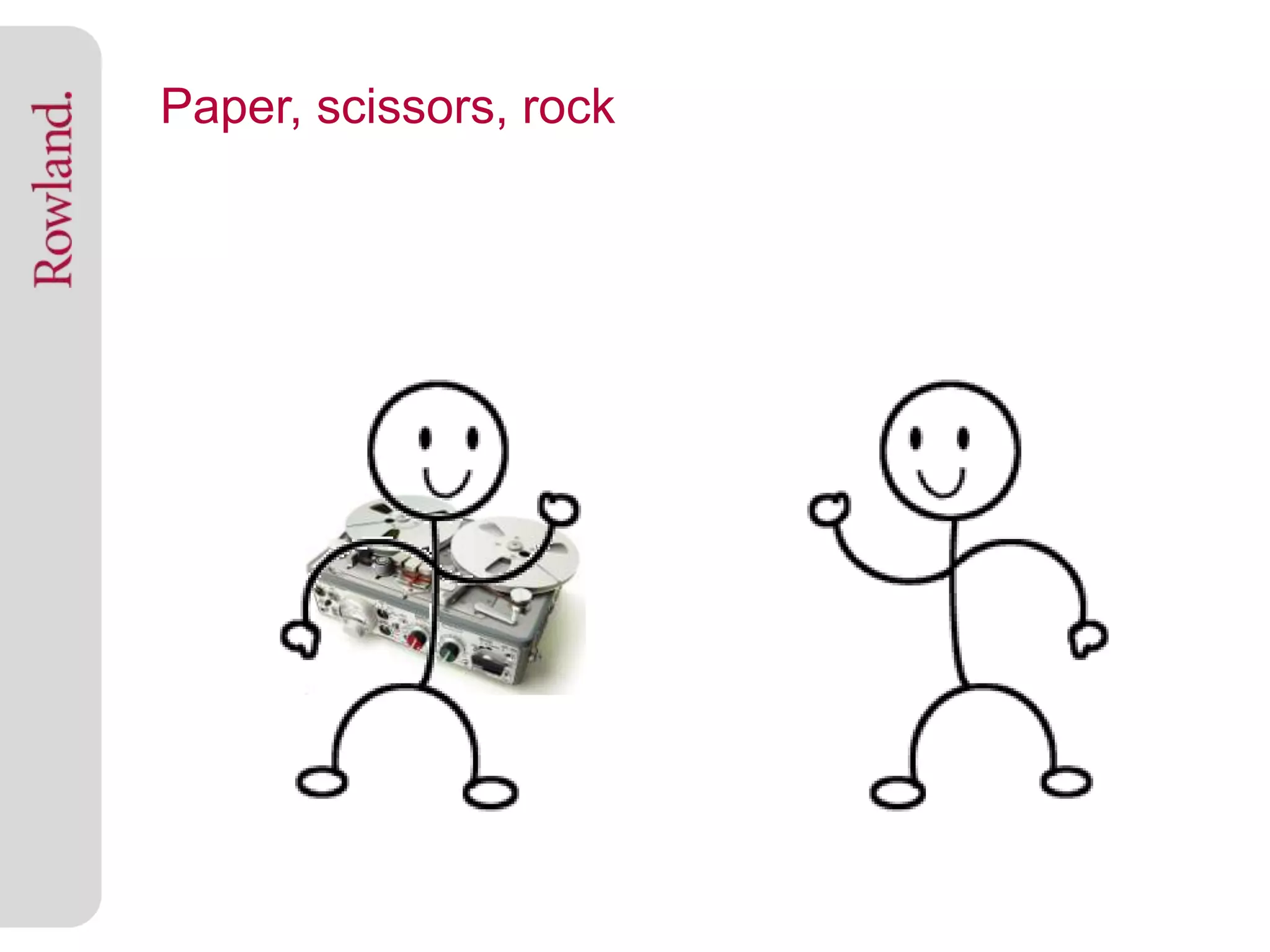 Paper, scissors, rock
 