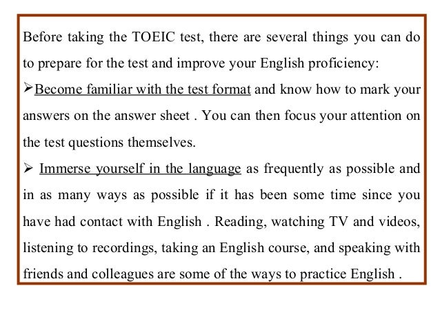 toeic listening mark test toeic to Introduction the