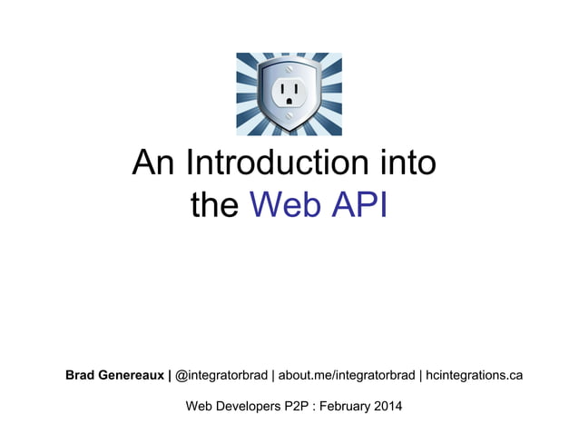 Introduction to the Web API | PPT | Web Design and HTML | Internet