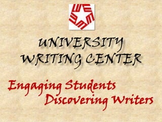 University Writing Center Engaging Students      Discovering Writers 