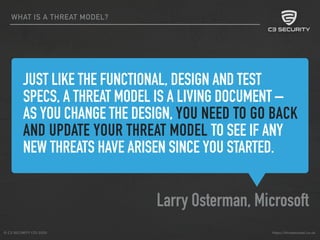 Introduction to Threat Modelling in cyber security | PDF