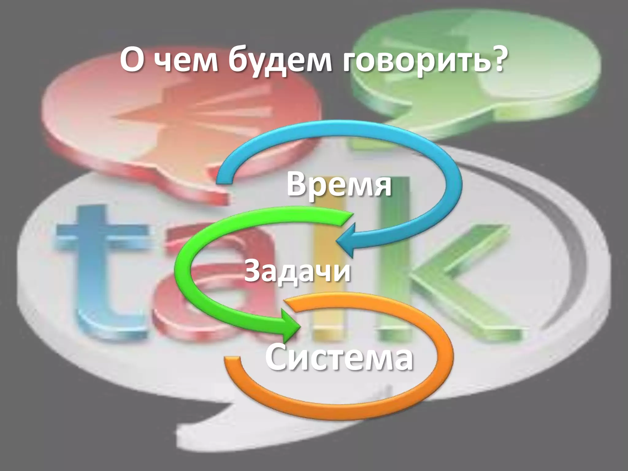 О чем будем говорить?