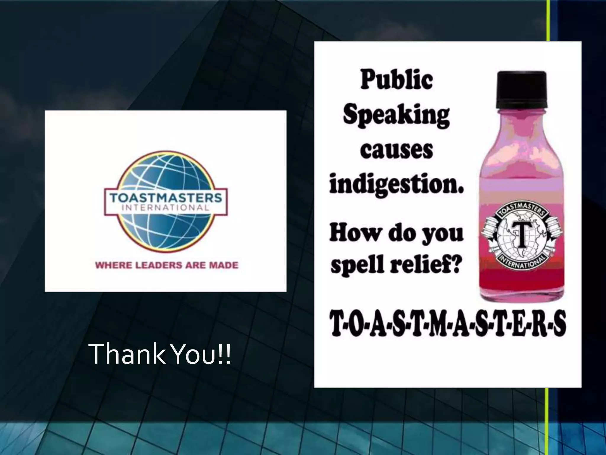 Introduction to Toastmasters | PPTX