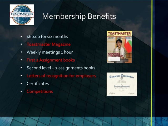 Introduction to Toastmasters | PPTX