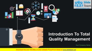 Introduction To Total
Quality Management
Your Company Name
 
