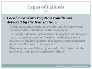 Introduction to transaction processing | PPTX