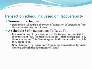 Introduction to transaction processing concepts and theory | PPTX
