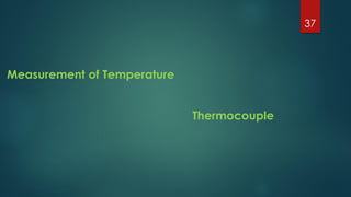 Measurement of Temperature
Thermocouple
37
 