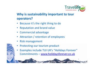 Tui Reputation Introduction to travelife hotelier webinar - april 2012 | PDF