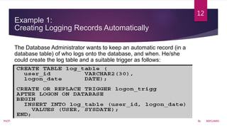 Introduction to triggers | PPT