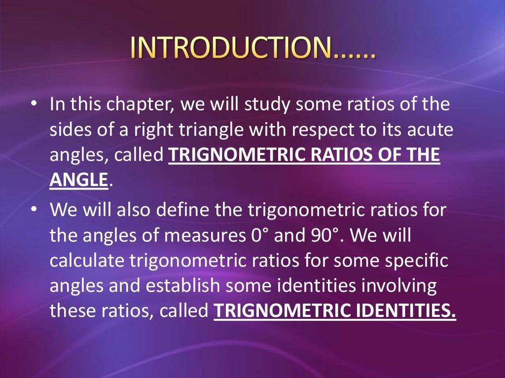 Introduction to trigonometry